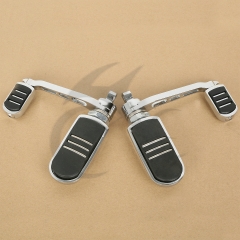 Chrome Anti-Vibe Foot Peg With Heel Rest For Harley Sportster XL 883 1200 Iron