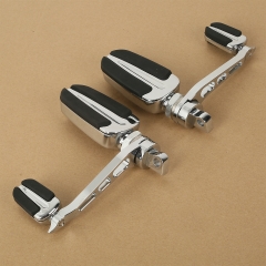 Slipstream Male Mount footpegs W/ Heel Foot Rest For Harley FXDF Fatboy Softail
