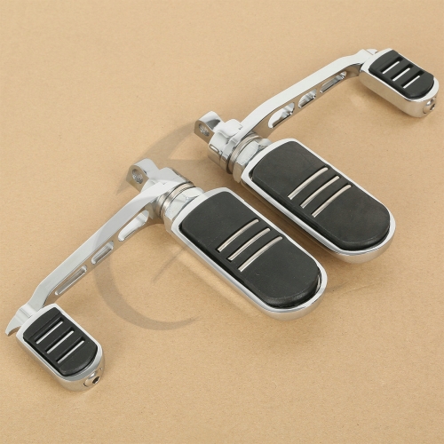 Chrome Anti-Vibe Foot Peg With Heel Rest For Harley Sportster XL 883 1200 Iron