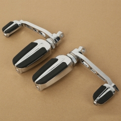Slipstream Male Mount footpegs W/ Heel Foot Rest For Harley FXDF Fatboy Softail