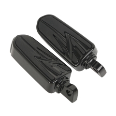 Black High Way Foot peg Footrests For Harley Street Road Glide Dyna TCMT