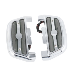 Smoke Led Passenger Footboard Floorboard Cover For Harley Touring Dyna Softail !