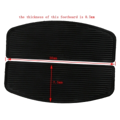 Black Rubber Insert Footboard Foot Pegs Pad For Harley Davison Touring Road King