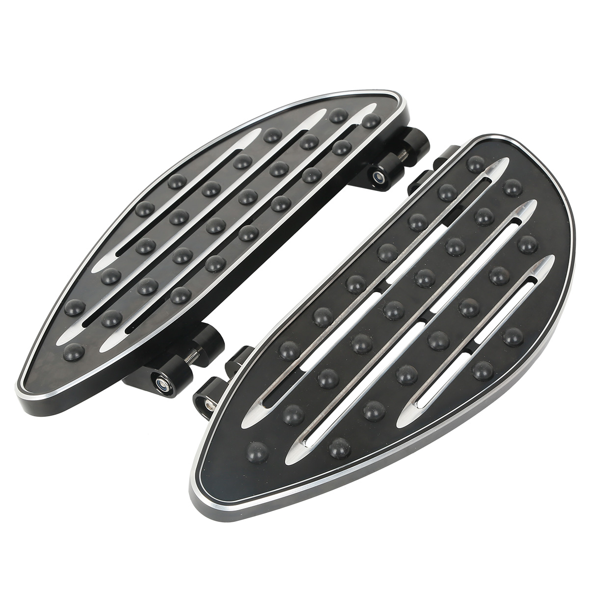 Softail FLST 1986-UP Dyna FLD 2012-UP Three T Driver Footrest Floorboards Insert Compatible with Harley Touring FLHT FLHR FLTR FLHX 1986-2019 