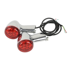 Chrome Turn Signals Lights & Long Bracket For Harley XL883 1200 Sportster 92-16