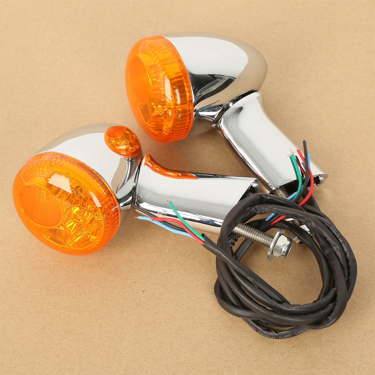 thumbnail image 2 of TCMT Rear Turn Signal LED Indicator Lights For Harley Sportster XL883 XL1200 1992-Up – Chrome 2 of 5