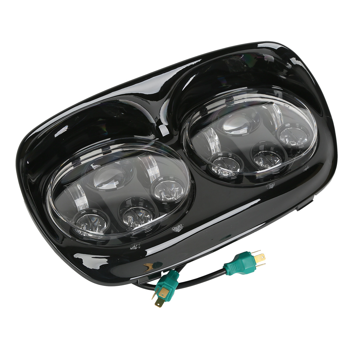 5.75" Dual LED Headlight HeadLamp Projector For 98-13 Harley Road Glide NEW 