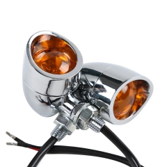 Chrome Metal Bullet Turn Signal for Harley Softail Sportster Chopper Bobber
