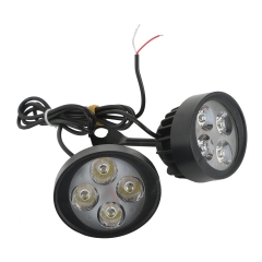 2x Universal Motorcycle LED Running Driving Fog Head Spot Light Lamps Headlight