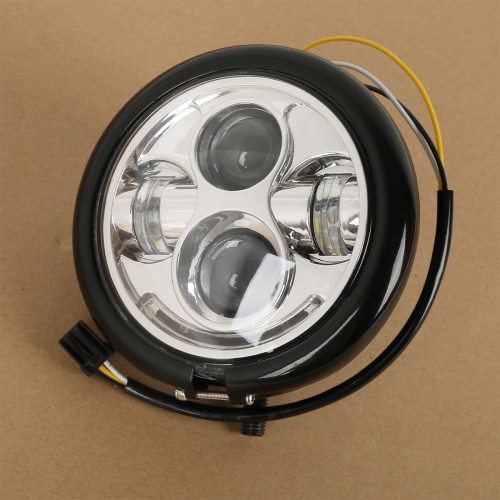 5-3/4" Motorcycle Projector LED Headlight Lamp For Harley Sportster 883 1200