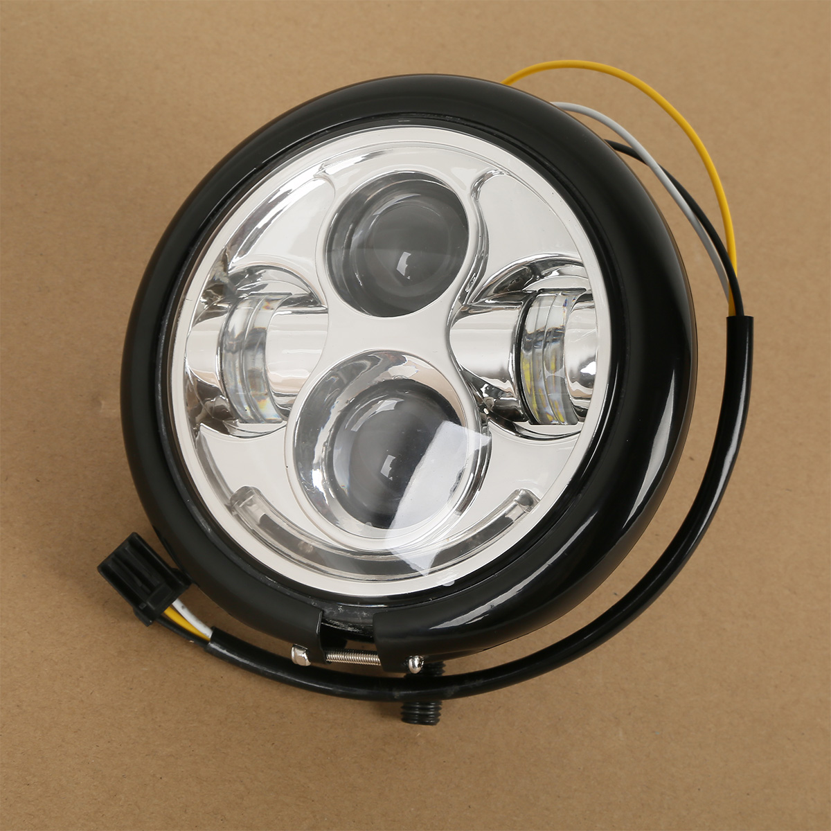Ironwalls 5.75" LED Projector Headlight For Harley Sportster XL1200 XL883 Black