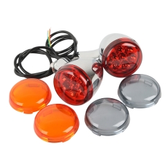 Chrome Turn Signal LED Indicator Light For Harley XL 883 XL 1200 Sportster 92-16