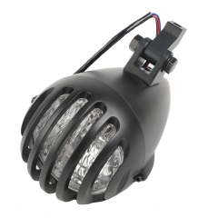 Black Aluminum Invader Torpedo Head Light For Harley Choppers Softail Sportsters