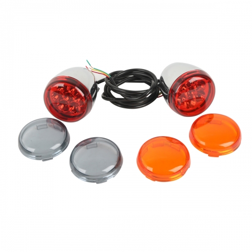 6 Lens Turn Signal LED Indicator Lights For Harley XL883 XL1200 Sportster 92-16