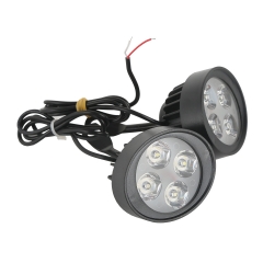 2x Universal Motorcycle LED Running Driving Fog Head Spot Light Lamps Headlight
