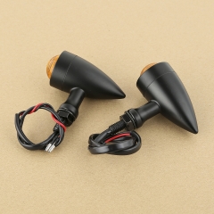 Metal Black LED Turn Signal For Harley Sportster Dyna Softail Bobber Chopper
