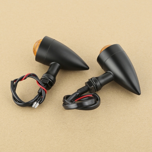 Metal Black LED Turn Signal For Harley Sportster Dyna Softail Bobber Chopper