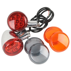 Chrome Turn Signal LED Indicator Light For Harley XL 883 XL 1200 Sportster 92-16