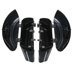 TCMT XF2906F18-03 Painted Black Saddle Bag W/ Electronic Latch Lid For Indian Chieftain Roadmaster