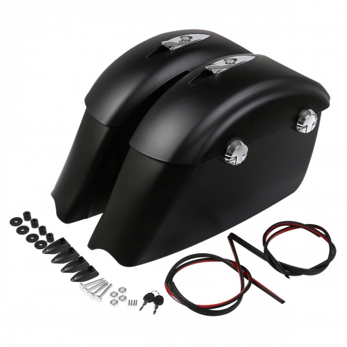 TCMT XF2906F18-04-MB Saddlebag Electronic Latch Concert Audio Lid Fit For Indian Roadmaster Chieftain