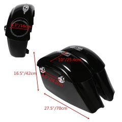 TCMT XF2906F18-04-GB Saddlebag Electronic Latch Concert Audio Lid Fit For Indian Roadmaster Chieftain