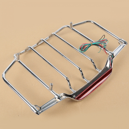 Air Wing Tour Pak Pack Luggage Rack w/ built in LED Light Fit For Harley Touring