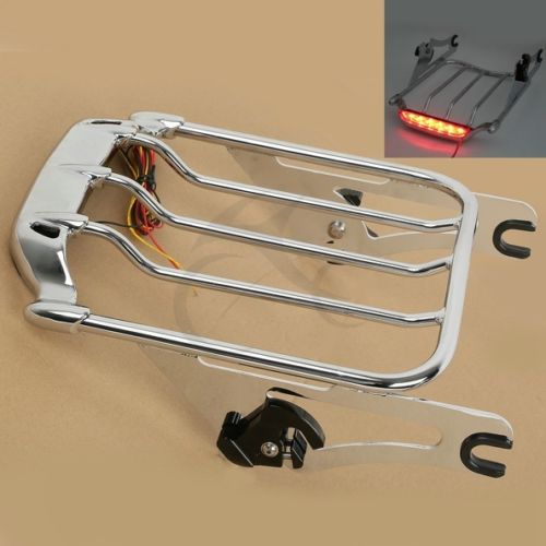 Air Wing 2up Luggage Rack w/ Red LED Light FOT for Harley Road Electra Street Glide