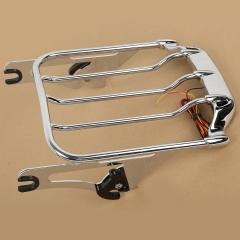 Air Wing 2up Luggage Rack w/ Red LED Light FOT for Harley Road Electra Street Glide
