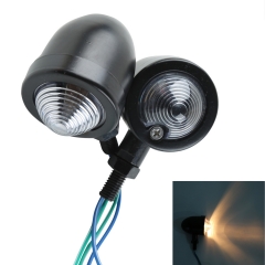 Black A Pair Turn signal Universal Fits For Harley cruiser chopper custom bobber