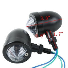 Black A Pair Turn signal Universal Fits For Harley cruiser chopper custom bobber
