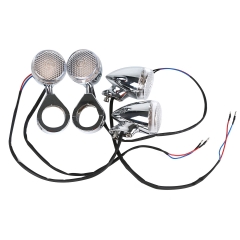 Bullet Turn Signal Fog Light Relocation Fork Clamp 39mm FIT for Harley Softail Dyna