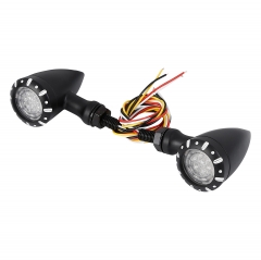 Black Bullet 10mm LED Integrated Light Turn Signal FIT For Harley Cruisers Choppers