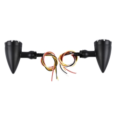 Black Bullet 10mm LED Integrated Light Turn Signal FIT For Harley Cruisers Choppers