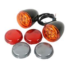 Motorcycle Front Turn Signal LED Lights FIT For Harley Sportster 883 1200 1992-2016