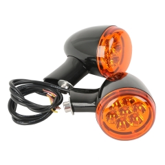 Black LED Turn Signal Light Bracket FIT For Harley XL 883 1200 Sportster 92-16