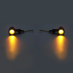 Black Bullet 10mm LED Integrated Light Turn Signal FIT For Harley Cruisers Choppers