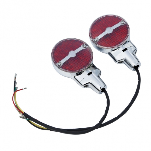 Rear LED Turn Signals Red Lens FIT For Harley FLSTC 99-17 Touring FLHR FLHTC 01-17