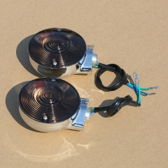 Chrome Smoke Flat Turn Signal Light FIT For Harley Touring Road King Glide 2001-2017