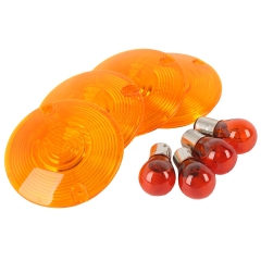 ABS Turn Signal Lens Bulbs FIT For Harley Touring FL Electra Tour Glide Road King