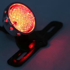 Tail Light License Plate Bracket 12V LED fit For Harley Davidson Chopper Universal