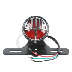 LED TailLight License Plate Bracke Black tail Light fit For Harley Bobber Chopper