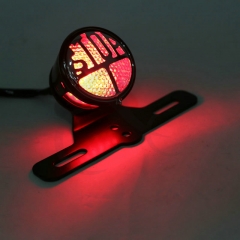 LED TailLight License Plate Bracke Black tail Light fit For Harley Bobber Chopper
