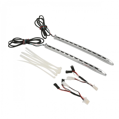 Chrome L&R LED Running Fairing Lights For Honda Gold Wing 1800 GL1800 2001-2010