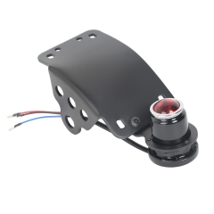 Brake Taillight Curved Vertical License Plate Bracket Black FIT For Harley Choppers
