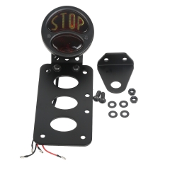 Rear STOP Brake Tail Light Side Mount License Plate Bracket Fit for Choppers Bobber