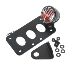 Side Mount Black Motorcycle Billet License Plate Bracket Taillight FIT For Harley