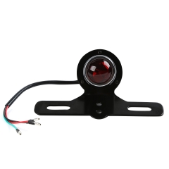 Red Lens License Plate Holder Tail Light Kit For Dirt Bike Chopper Cruiser New