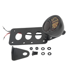 Rear STOP Brake Tail Light Side Mount License Plate Bracket Fit for Choppers Bobber