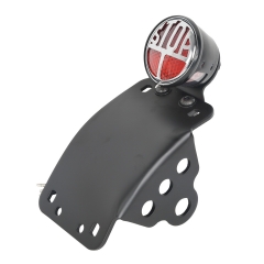 Aluminum Side Mount License Plate Red LED Tail Light FIT For Harley Choppers Motor