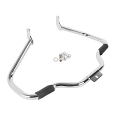 TCMT XF2906328-E Chrome Mustache Engine Guard With Rubber Pegs Fit For Harley FL SOFTAIL 00-17